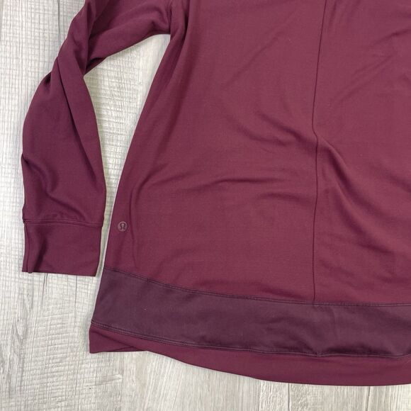 Lululemon Starting Place Hoodie Women's Size 8 Medium Garnet Rulu Yoga Q - Picture 11 of 11